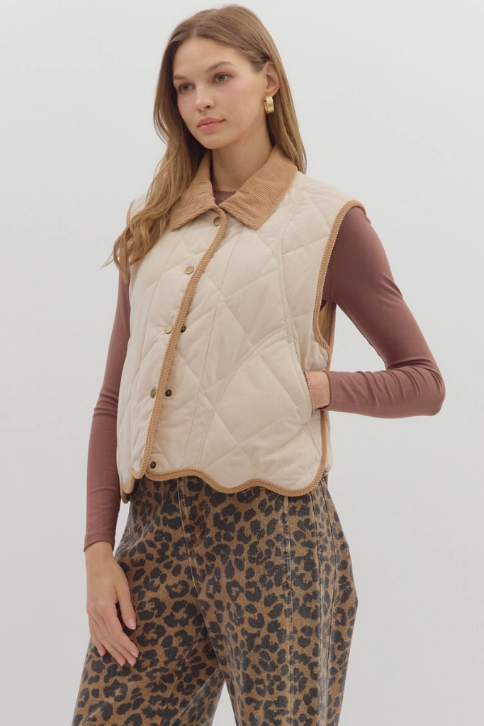 Colette Quilted Vest ReflectiveDetails Light Activated Cooling