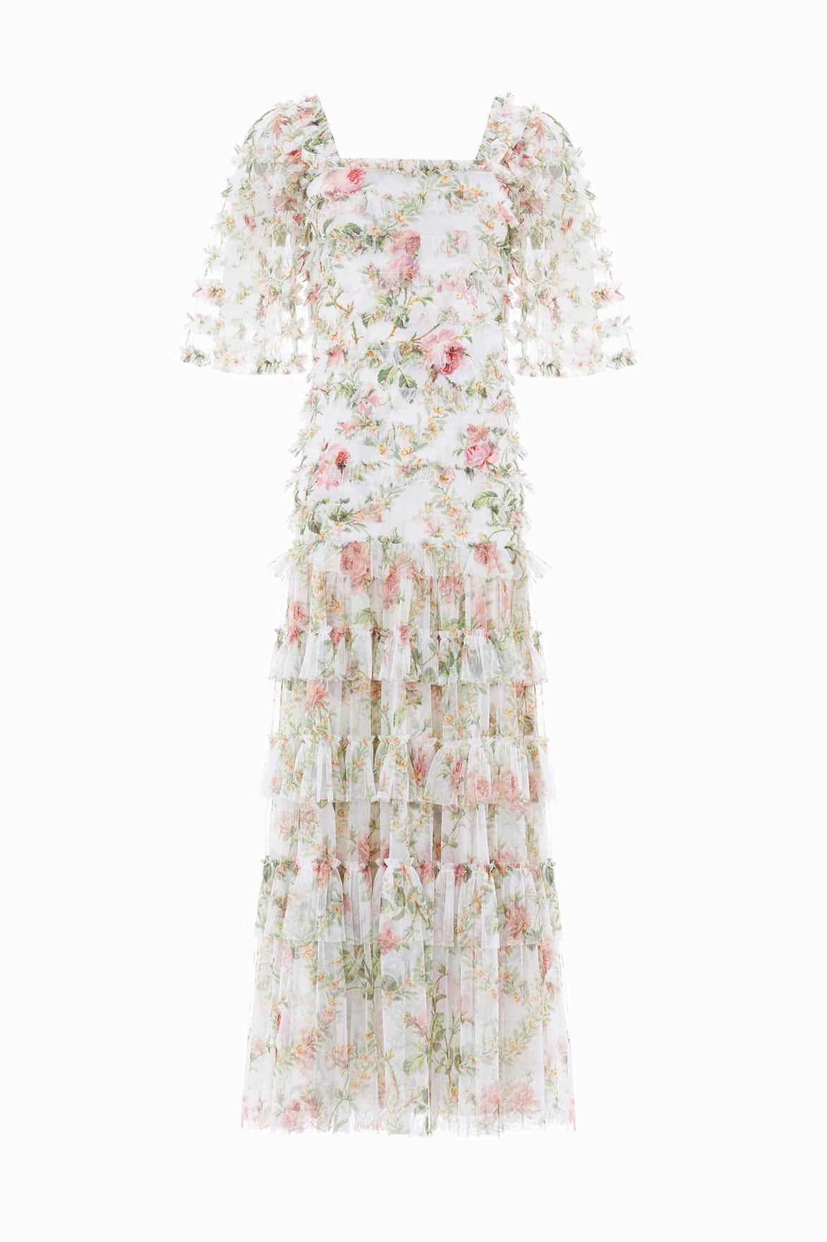Color Glow ReinforcedHem Colette's Rose Short Sleeve Ankle Gown