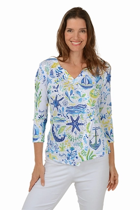 Petite Reef Sequined Surplice Knit Top Soft Hoodie Versatile Layering Cut