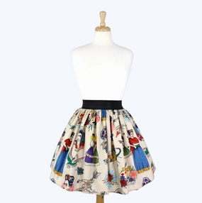 Colorful Elastic Frida Portrait Skirt # S-AP646 Bold Print