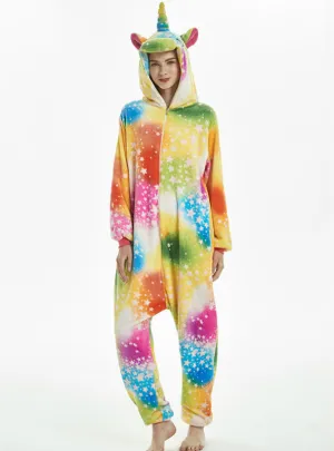 Colorfulstar Unicorn Winter Adults Animal Pajamas Sets
