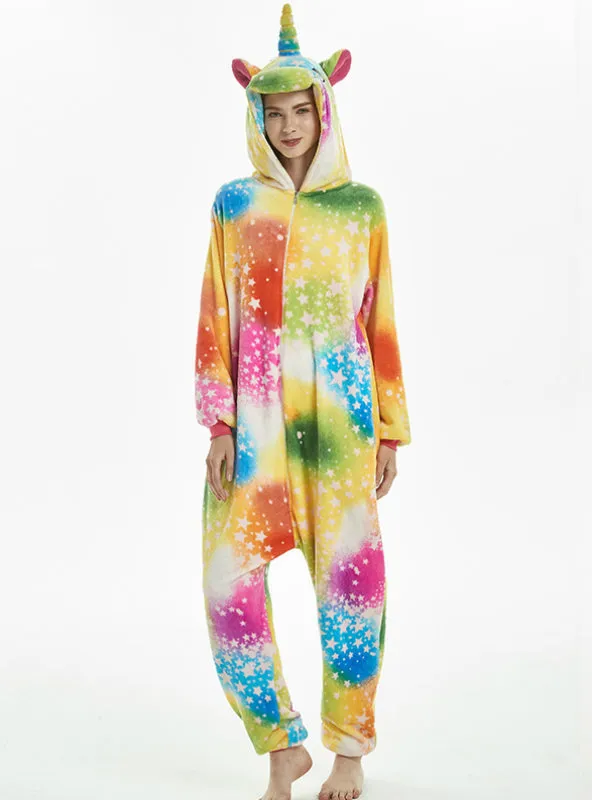 Colorfulstar Unicorn Winter Adults Animal Pajamas Sets