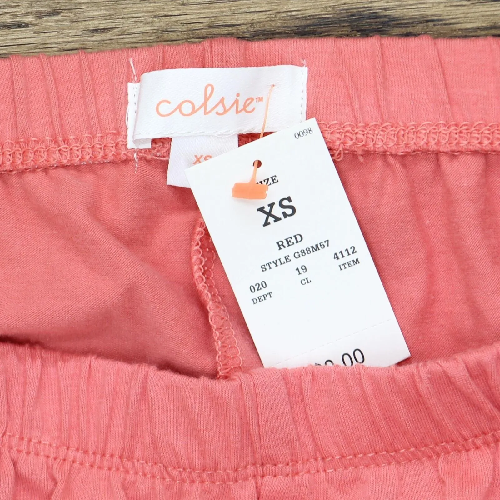 Colsie Women's 2 Piece Pajama Shirt Shorts Set Red XS