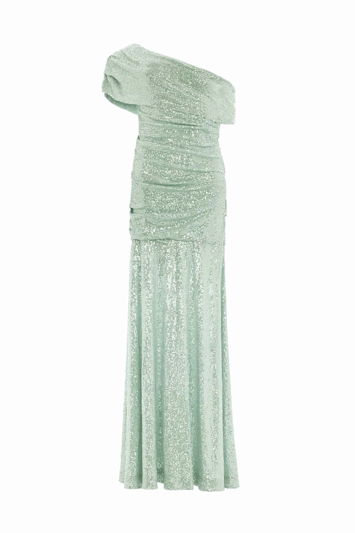 everyday staple Nova Draped One-Shoulder Ankle Gown