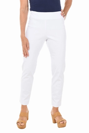 White Denim Pull-On Ankle Pant Body Movement