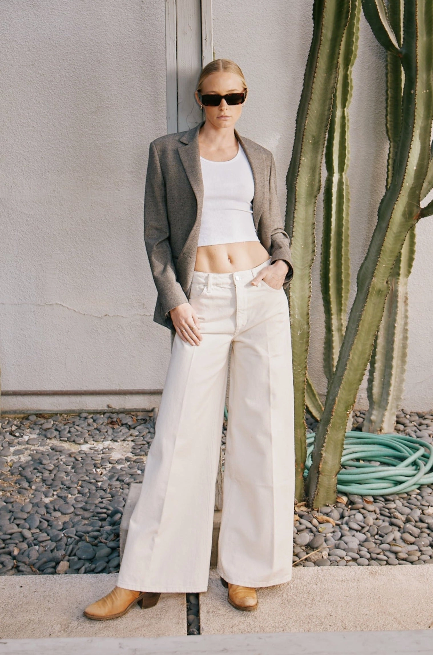 Yoko Wide Leg Denim Full Flex Odor Control Fabric
