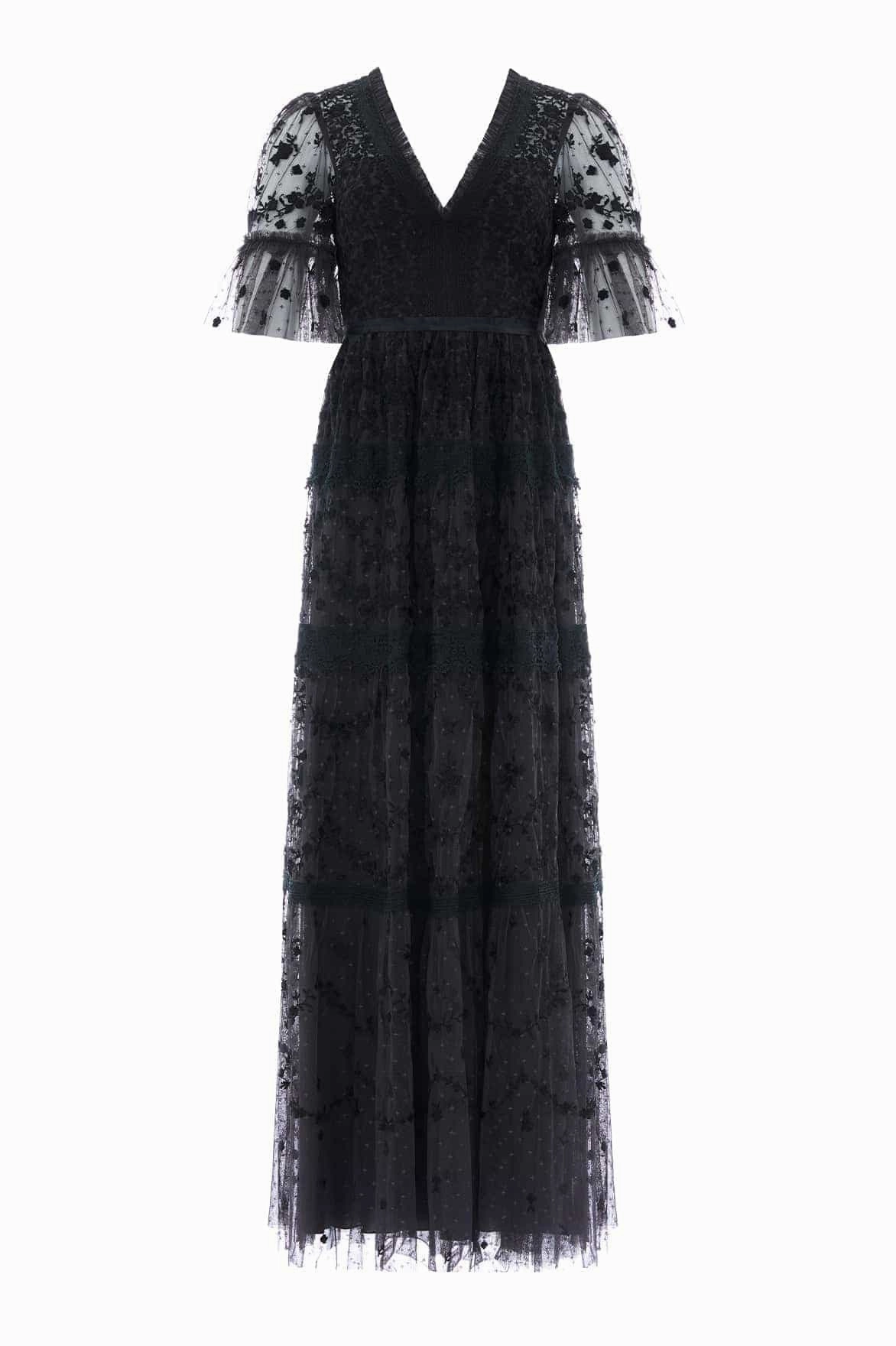 Coastal Chic Vibrant pattern Araminta Lace Gown
