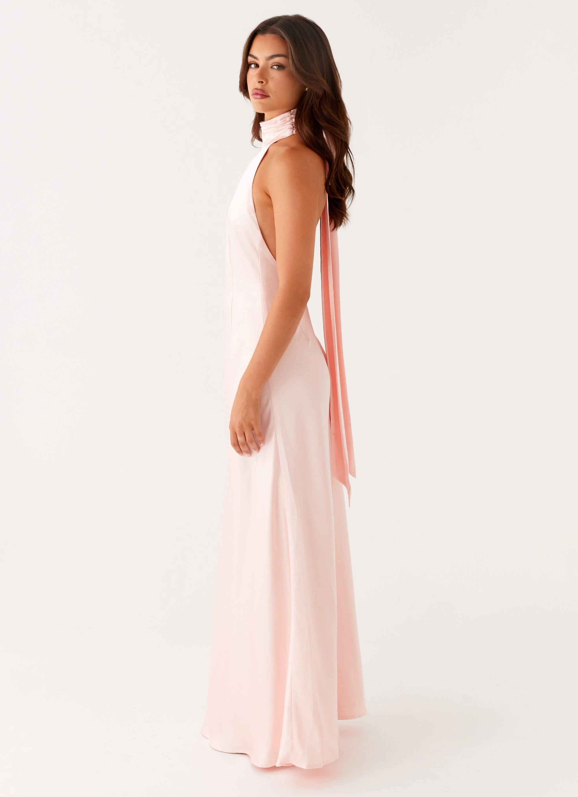 Siani Backless Maxi Dress - Pink Bold Color