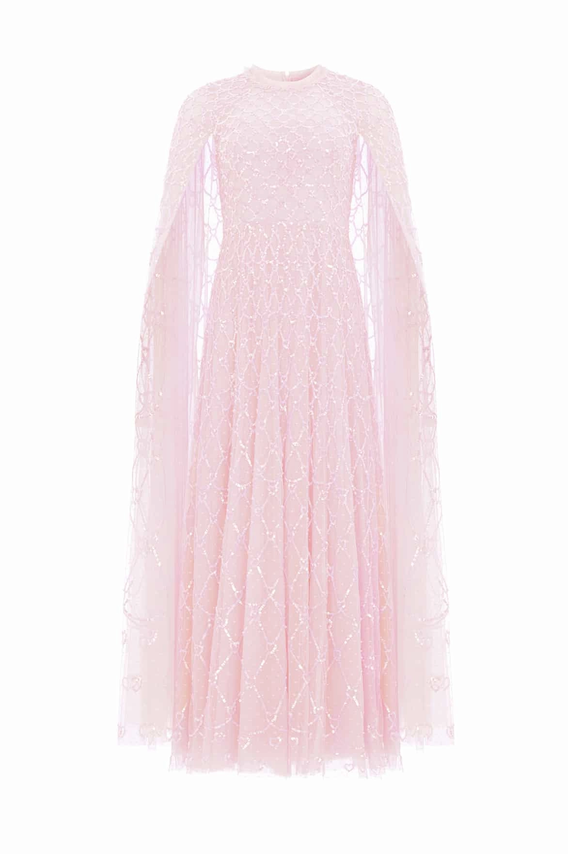 Heart Lattice Ankle Gown Flattering Lines