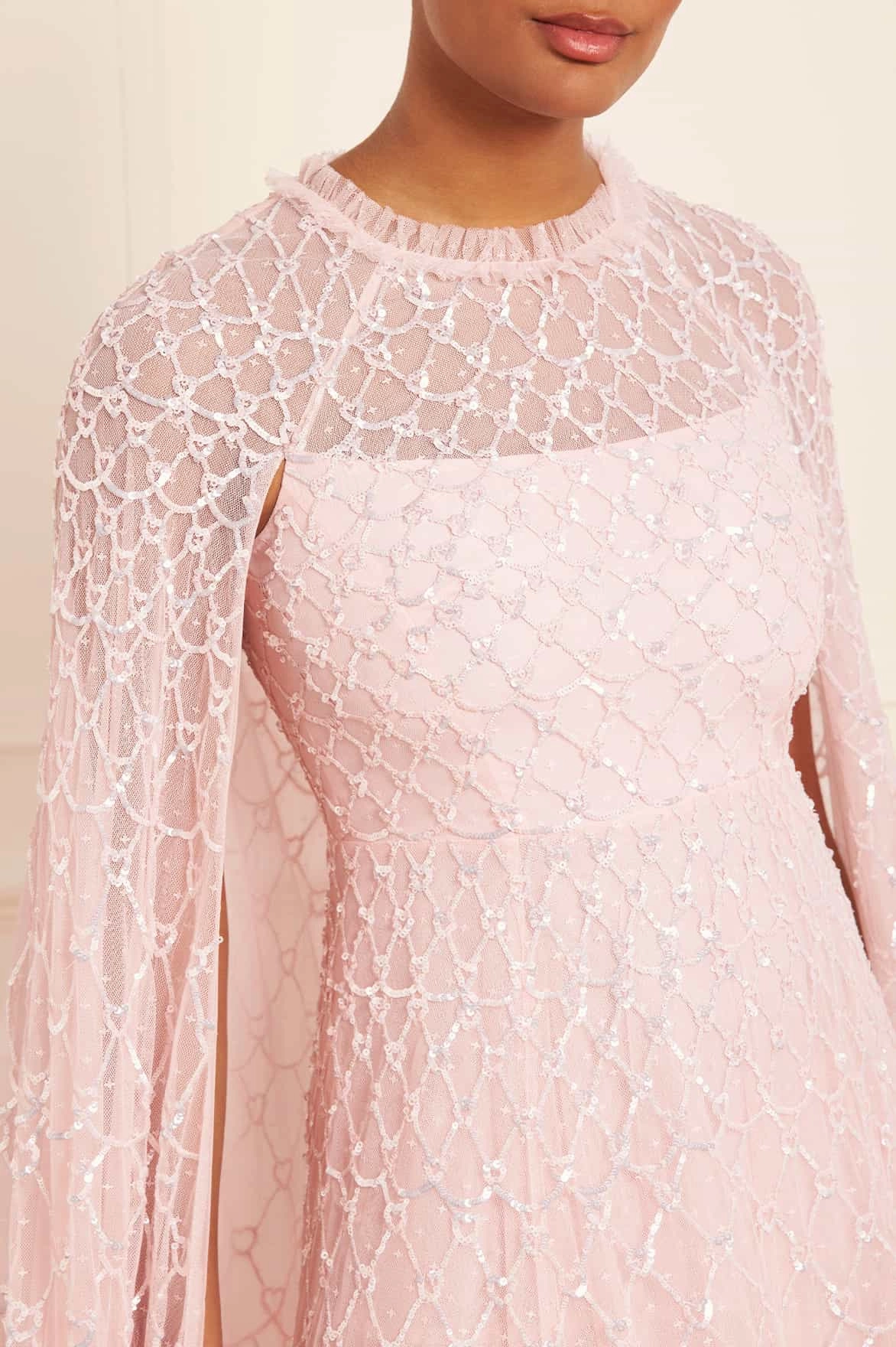 Heart Lattice Ankle Gown Essential Layer Korean Mood