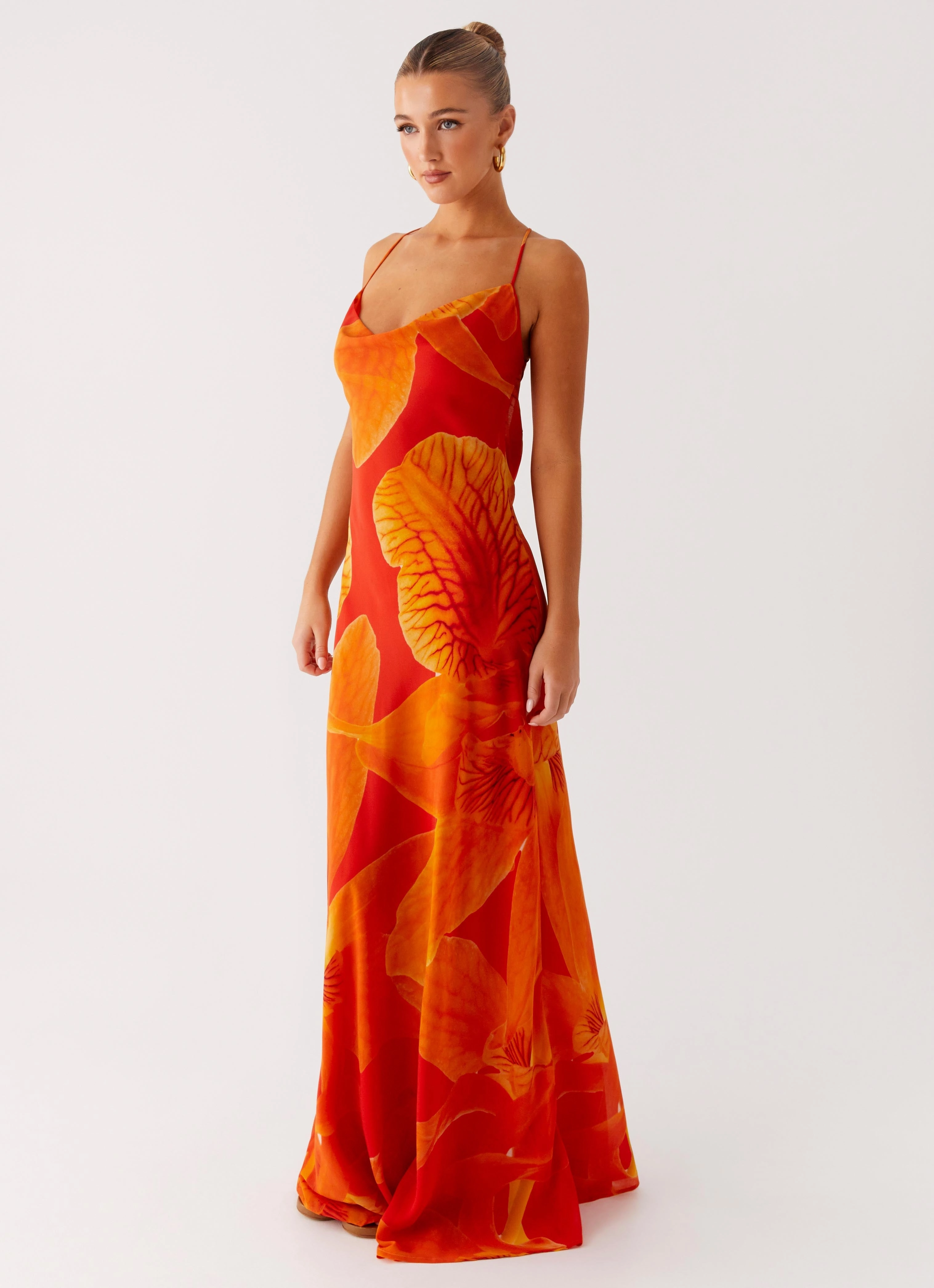 Midafternoon Maxi Dress - Serene Orange Sporty-Look Dreamy Motion