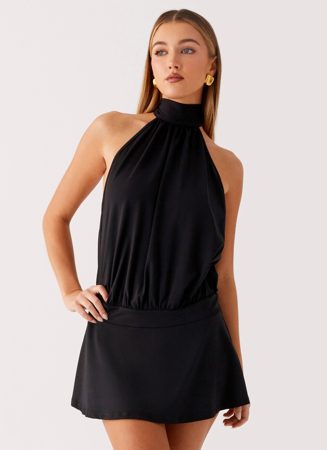Formal-look Valor Mini Dress - Black