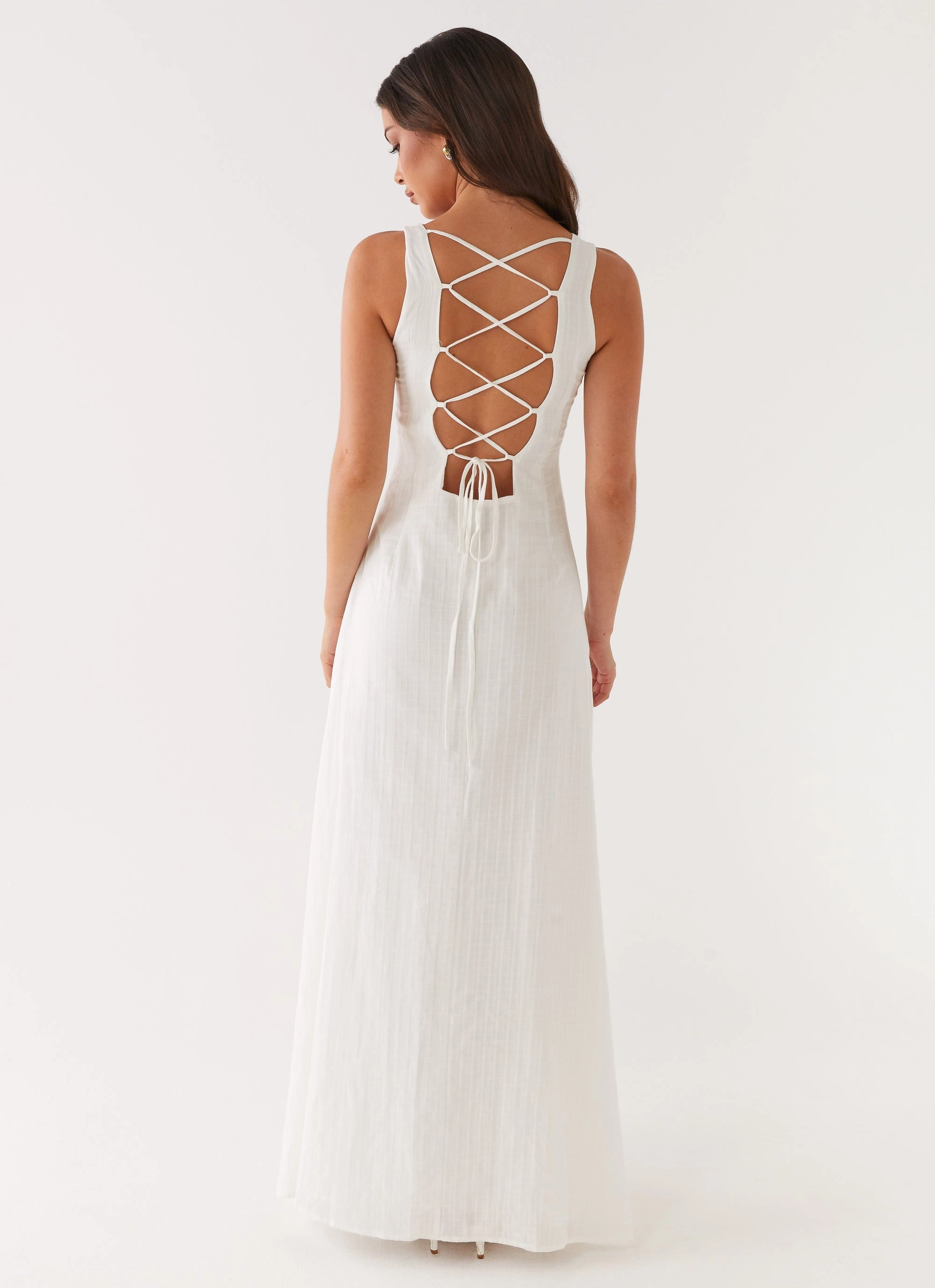 Maloney Maxi Dress - White Night wear Cozy Texture