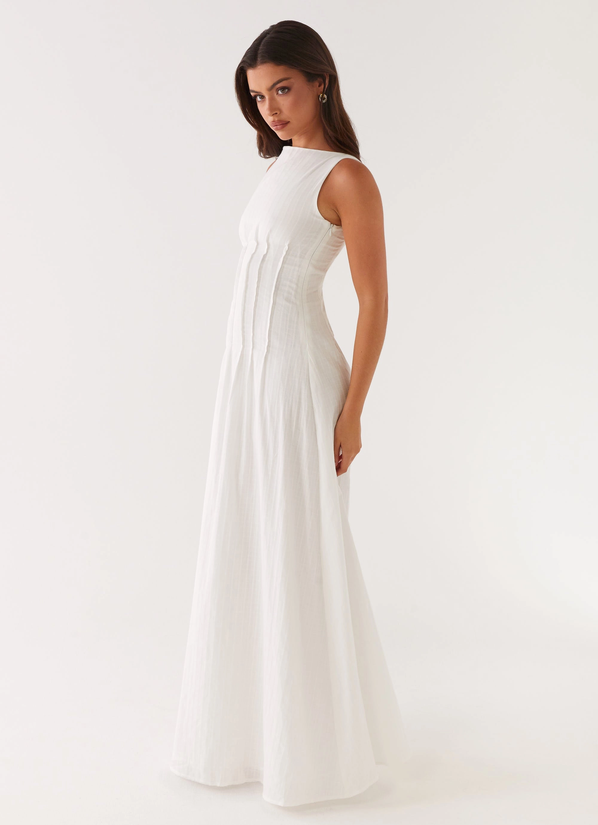 Maloney Maxi Dress - White Standout Feature Style Ease