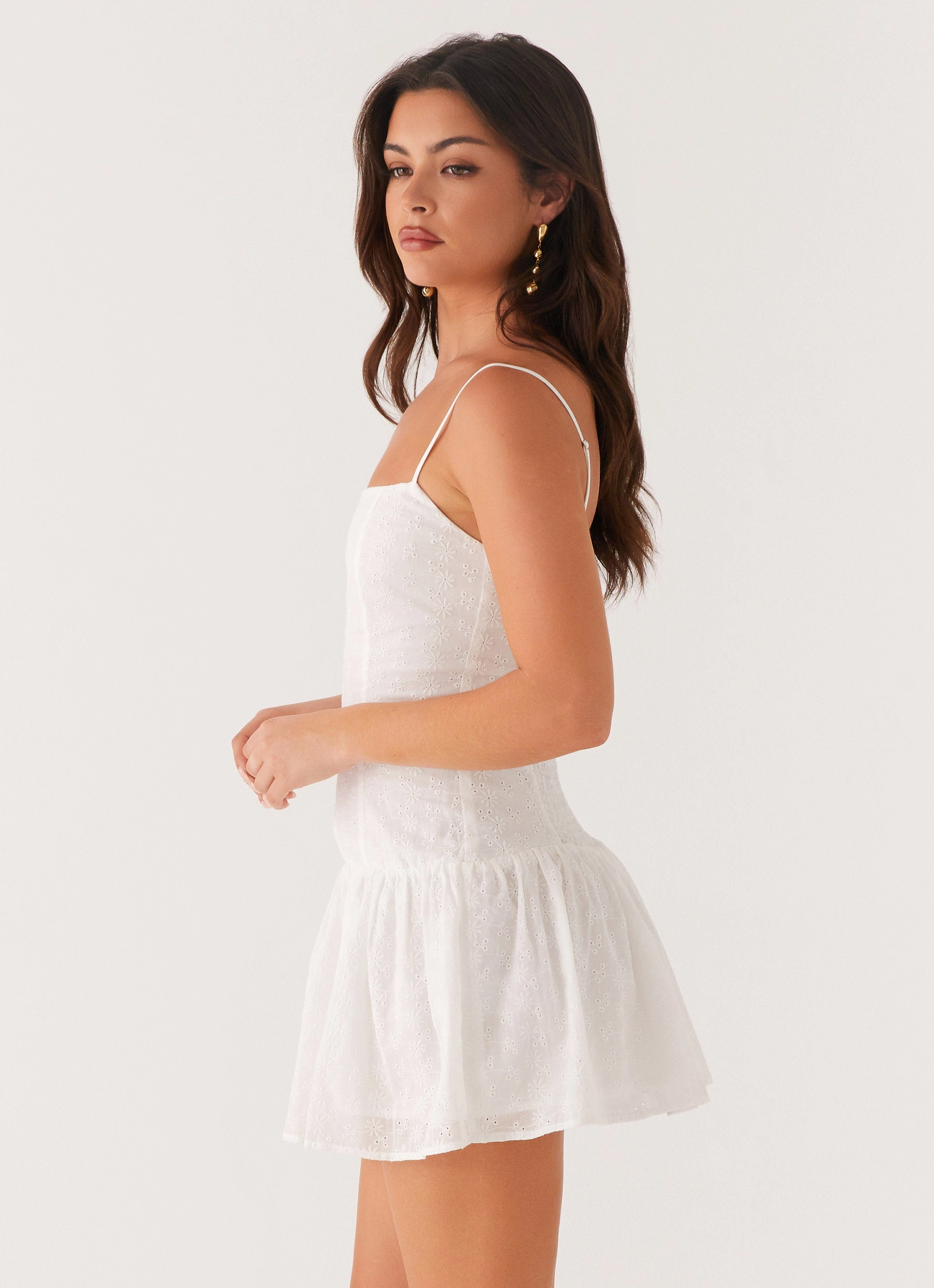 Standout Feature Soft Layers Palm Springs Mini Dress - White