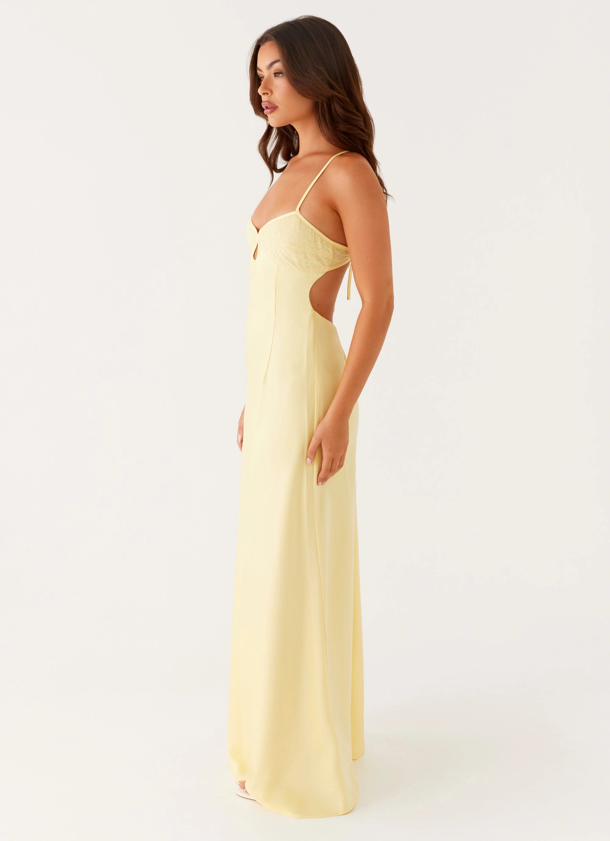 Pure Tone Pure Fabric Joanie Maxi Dress - Yellow