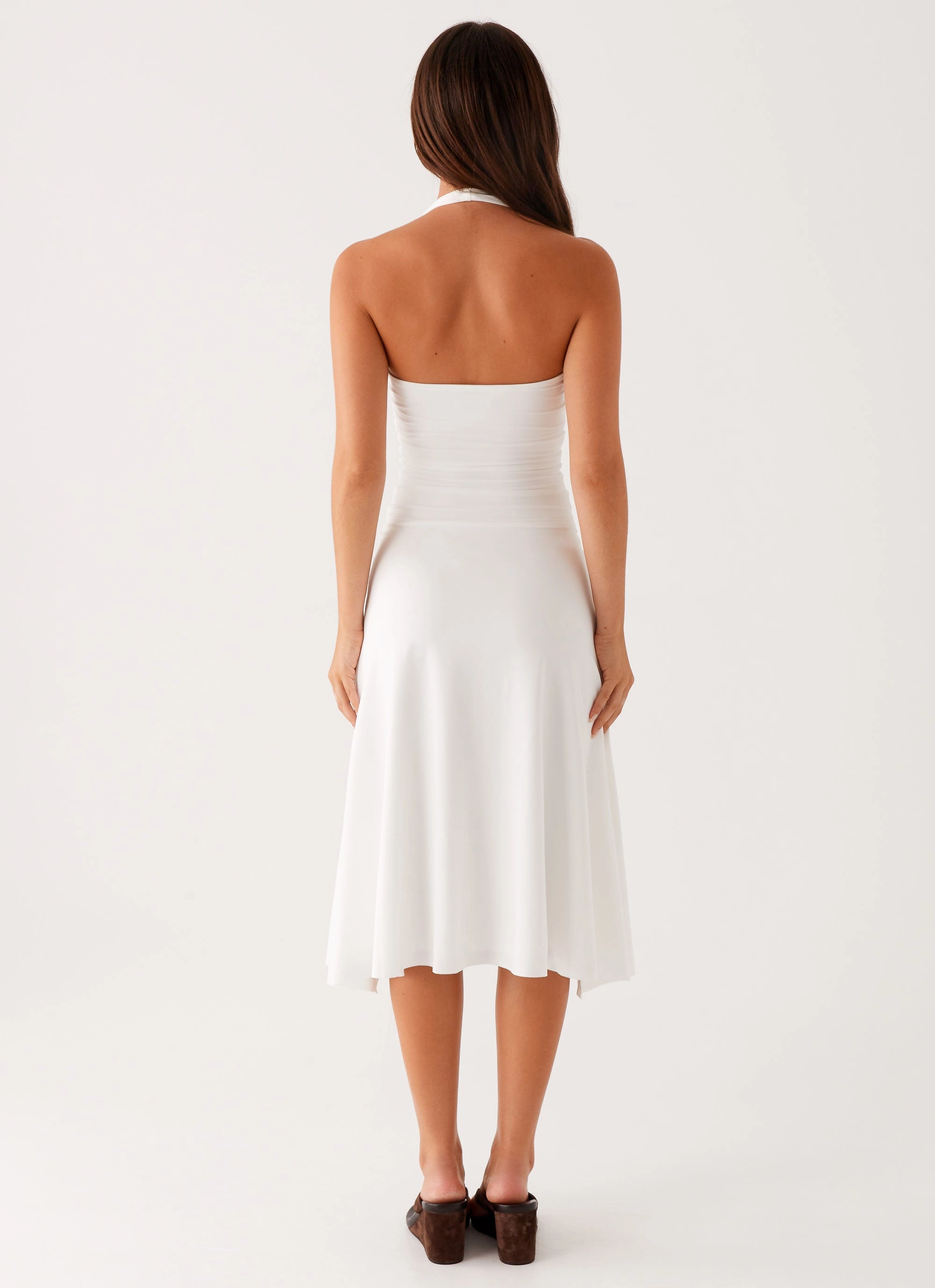 Klyne Midi Dress - Ivory Layered Comfort
