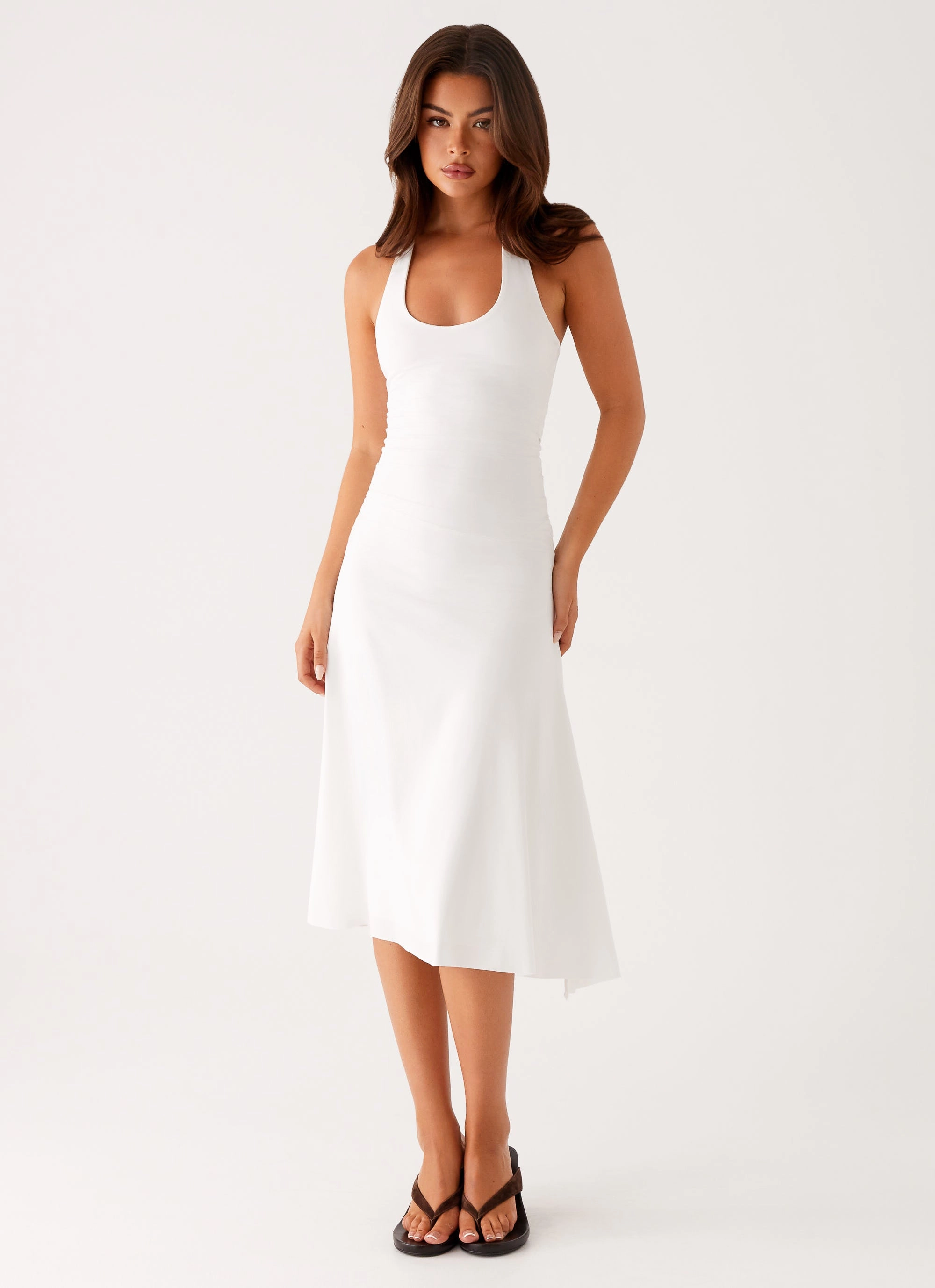 Klyne Midi Dress - Ivory Urban Aesthetic Holiday Wear