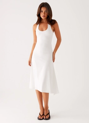 Klyne Midi Dress - Ivory Urban Aesthetic Holiday Wear