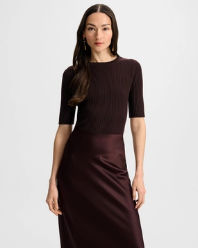 Hypoallergenic fabric Flatlock Seam Design Emil Cashmere Pullover Dark Currant