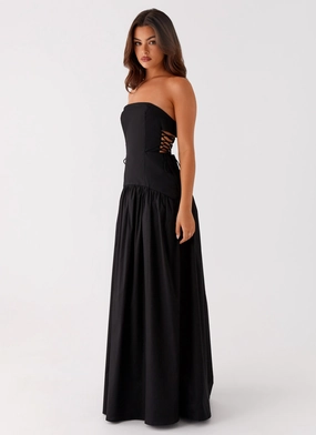 Conagh Maxi Dress - Black Wrinkle-Free-Finish