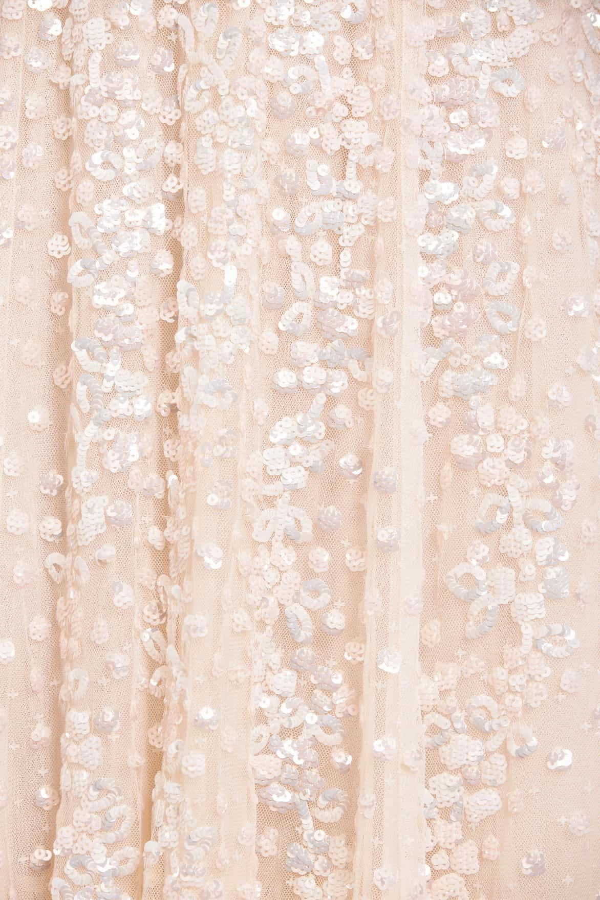Fashionable Layer Confetti Gloss Off-Shoulder Gown