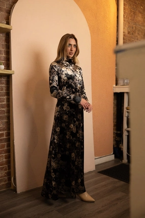 Natural Drape Work Ease Miami Velvet Dress