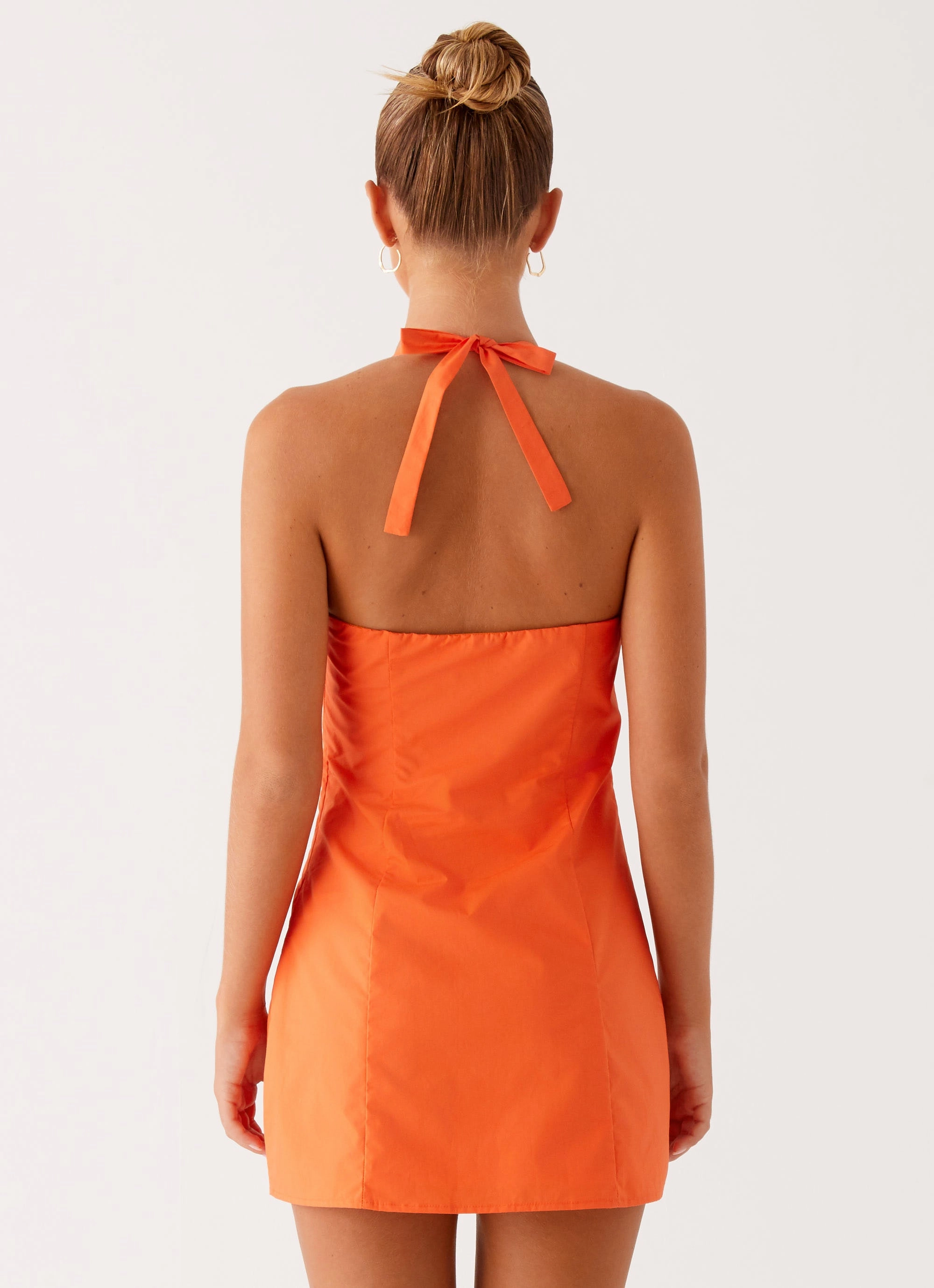 Perfect Cut Contessa Halter Mini Dress - Orange