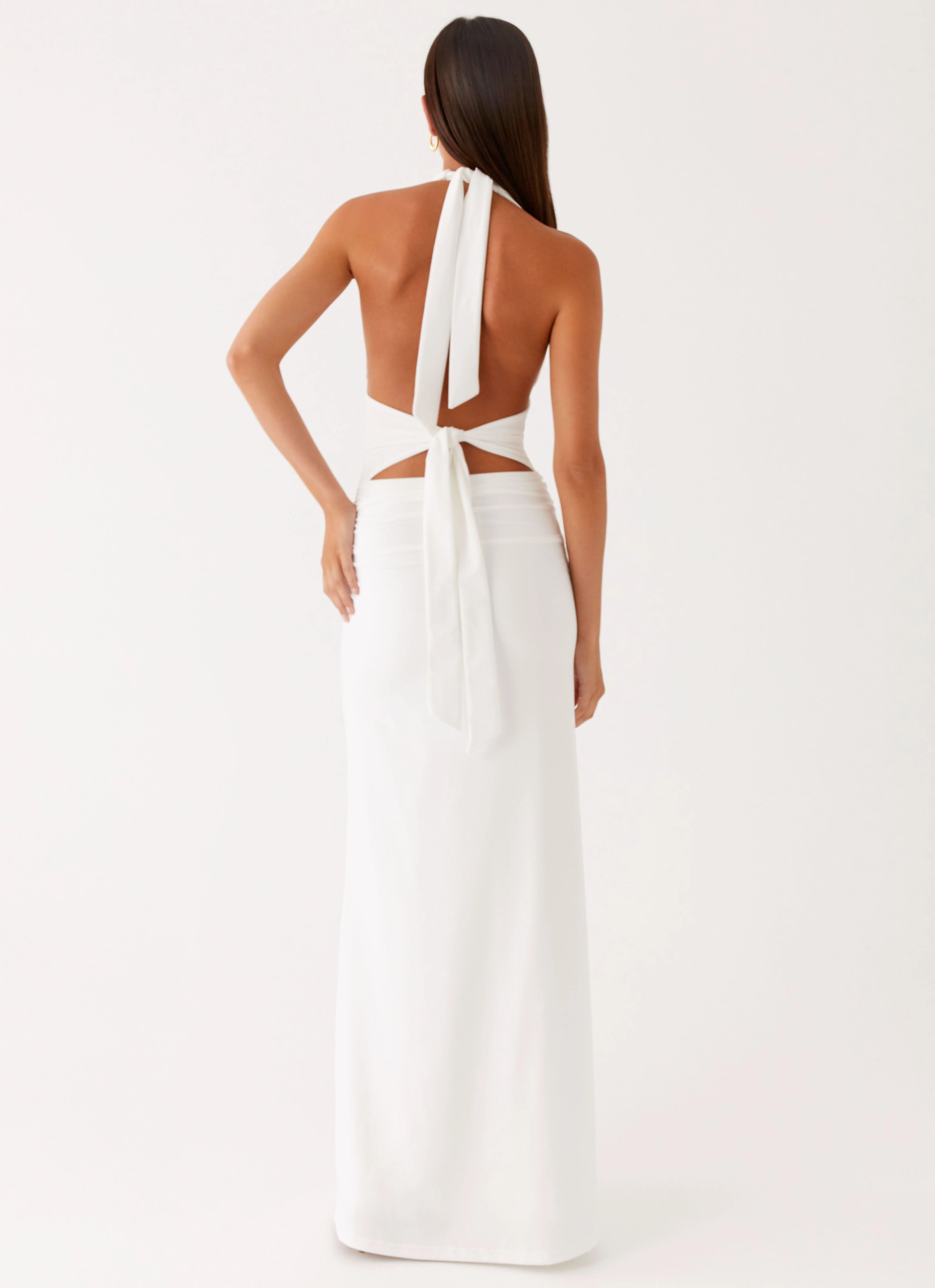 Ilaria Halter Maxi Dress - White Daily Mood Grab Now