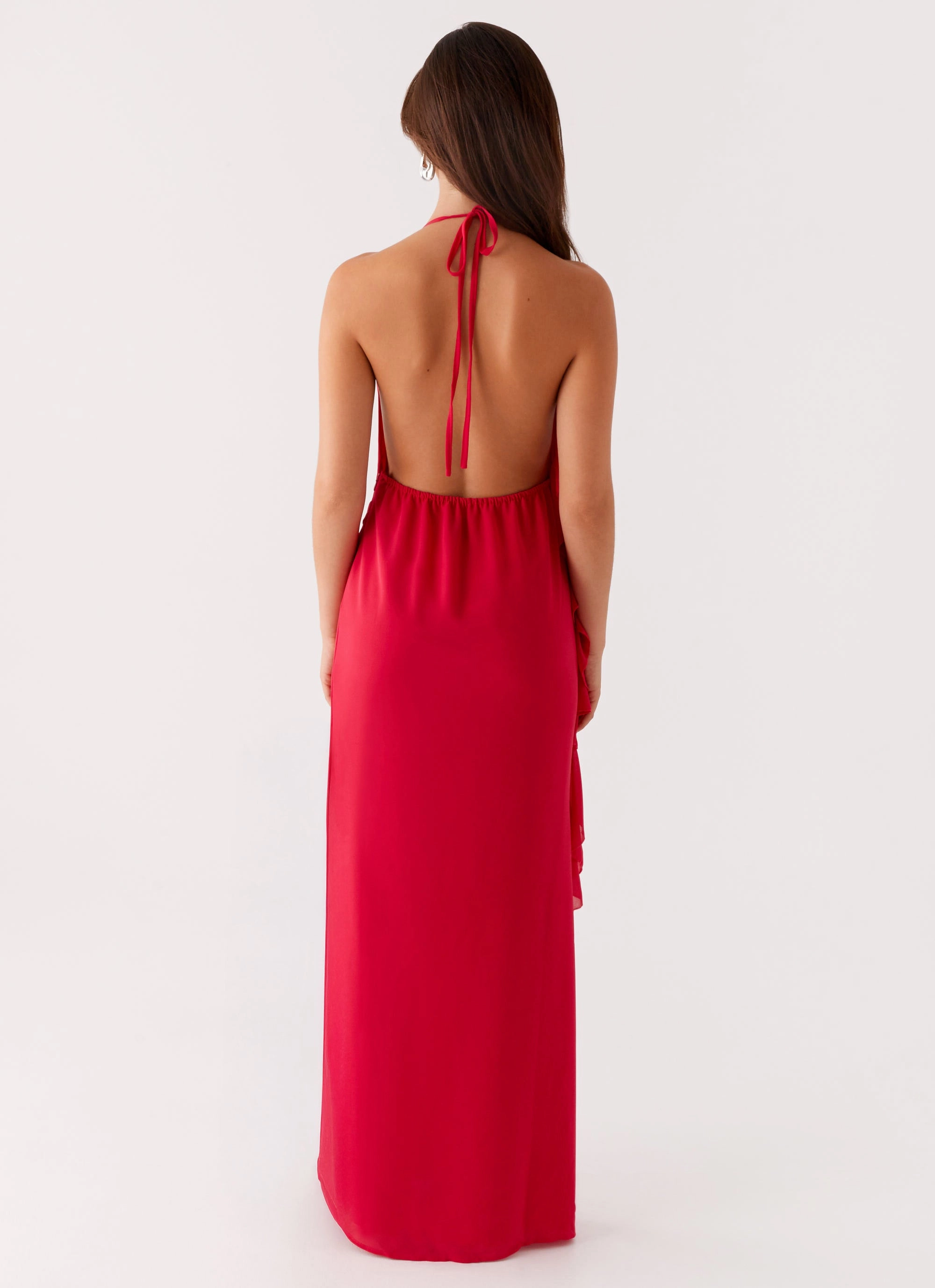 Diedre Rose Strappy Maxi Dress - Raspberry Unlined Look