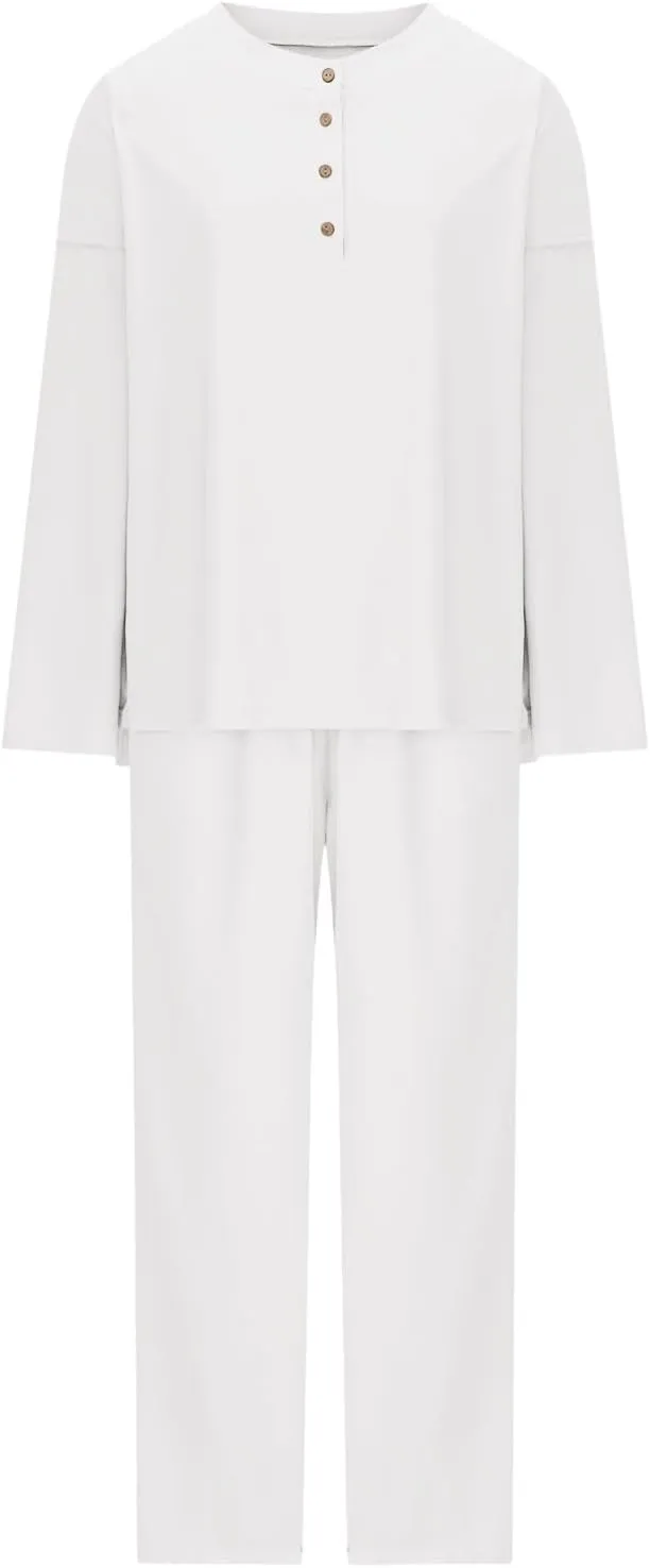 cooki Women's Pajama Sets Women 2 Piece Outfits Oversized Knit Loungewear Slouchy Sweater Set Fashion Matching Lounge Sets