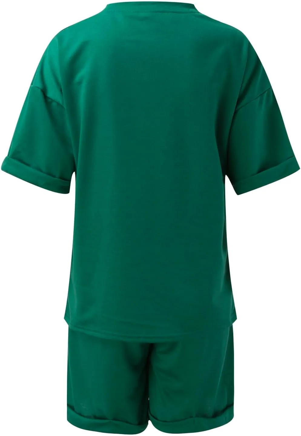 cooki Women's Pajama Sets Womens 2 Piece Lounge Sets Ribbed Knit Short Sleeve Pullover Top and Shorts Sleepwear Loungewear