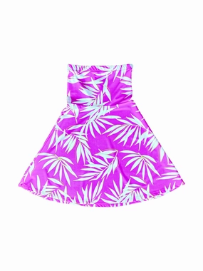 Avalon Dress Palm Leaf Orchid Art-Gallery Hand-Wash