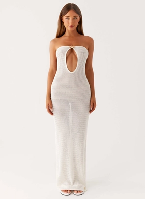 Natural Style Seafoam Maxi Dress - Ivory