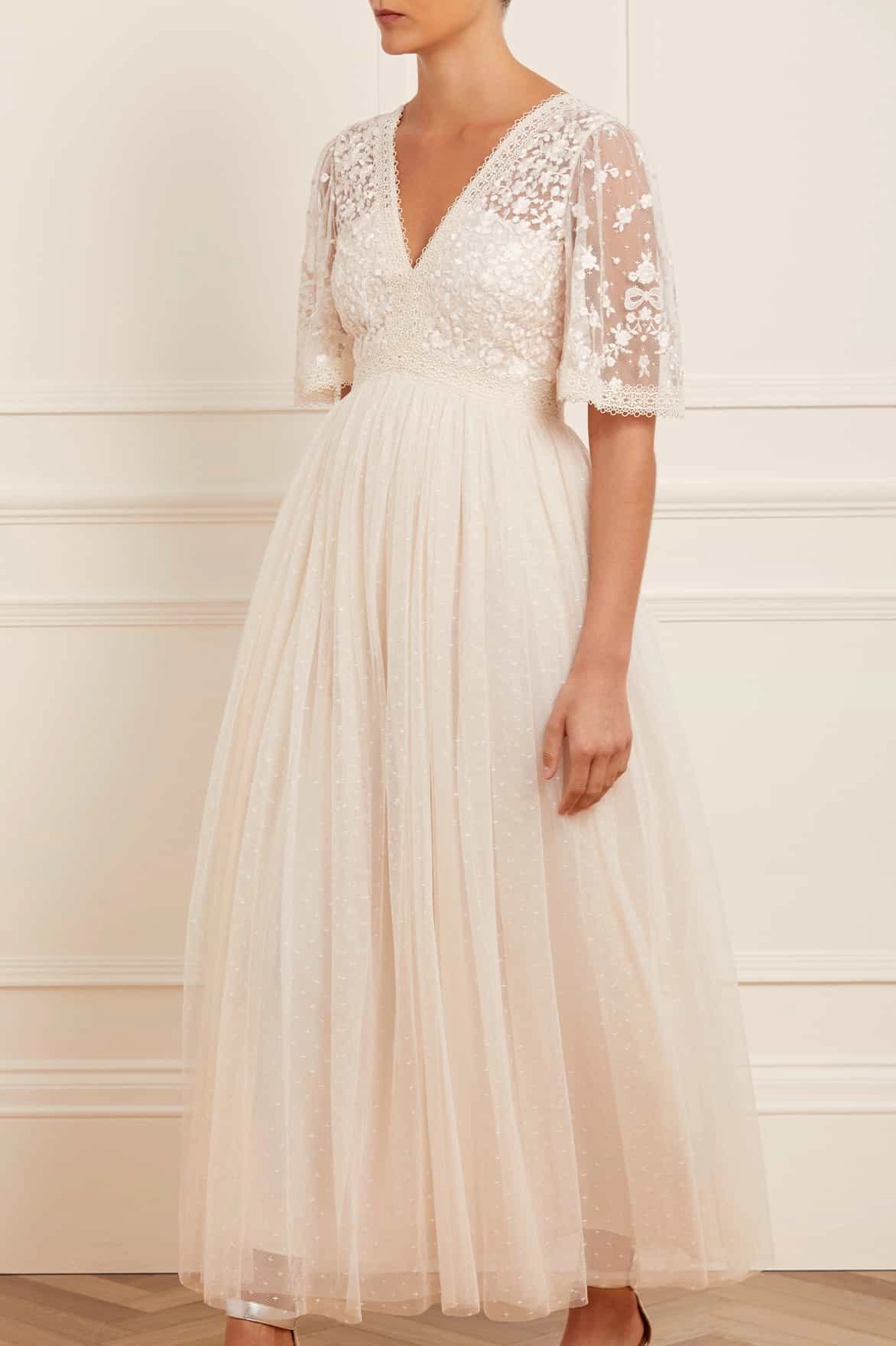 Bohemian-Style spring outfit Celestia Ribbon Bodice Ankle Gown