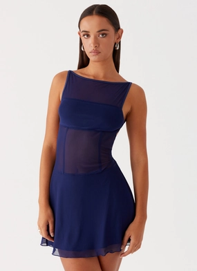 Vibrant Spirit Roxanne Mini Dress - Navy