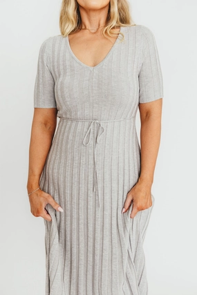Oakley Ribbed Maxi Dress in Heather Grey -Bump Friendly *Final-Sale* Urban appeal Sleek Silhouette