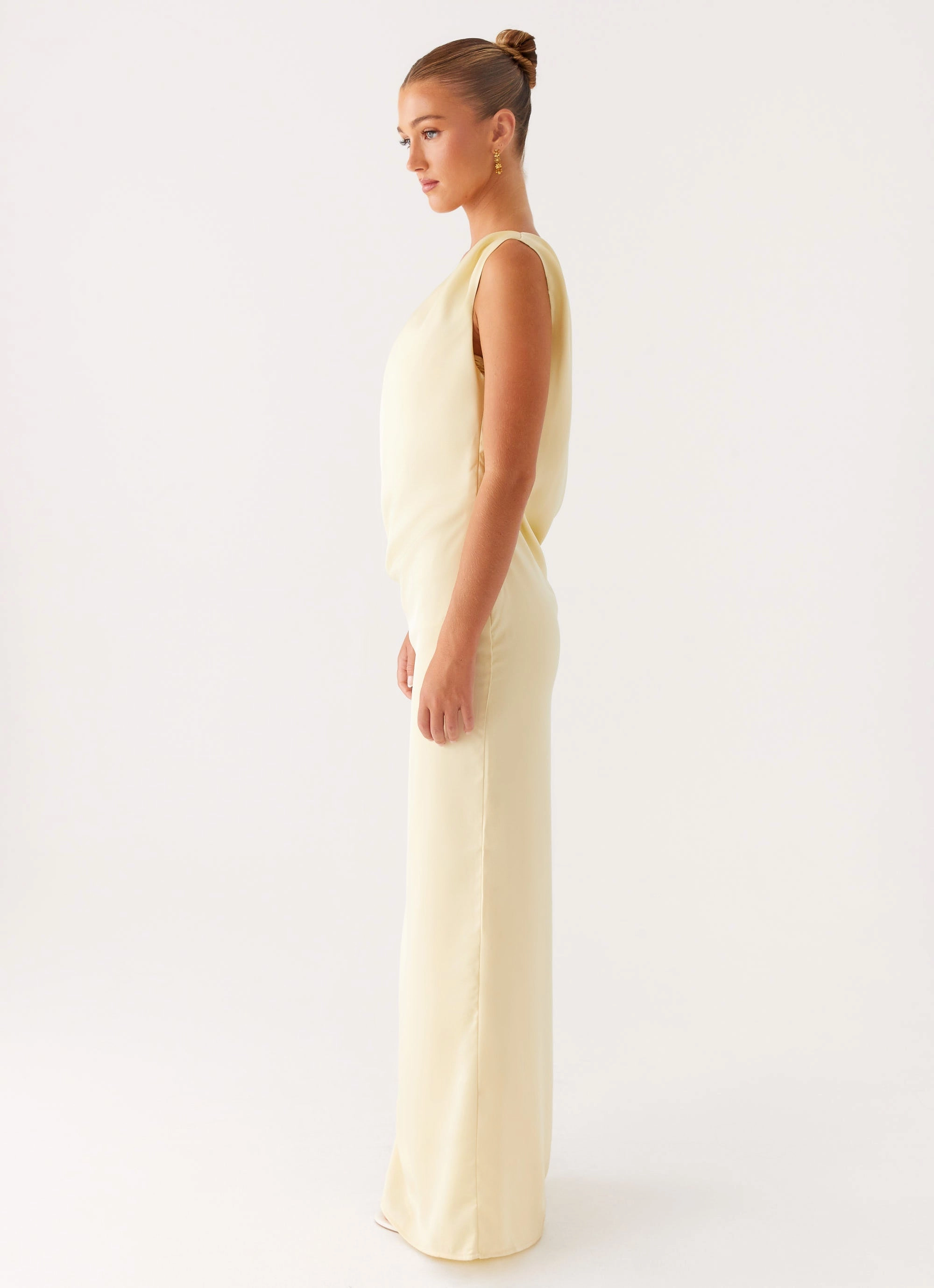 Subtle pattern Gemstone-Detail Cooper Maxi Dress - Yellow