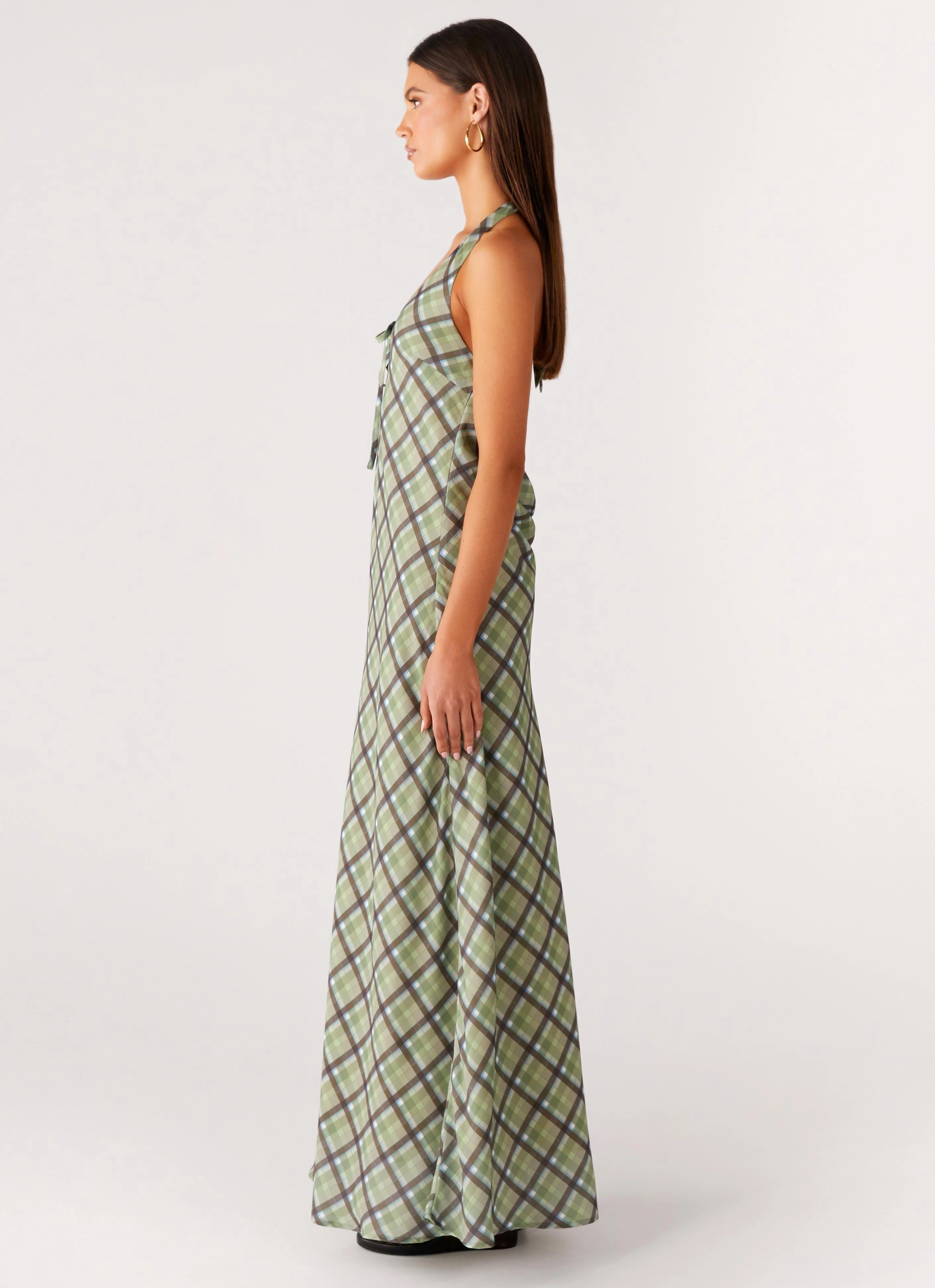 ReversibleStyle Coralie Maxi Dress - Cedar Check