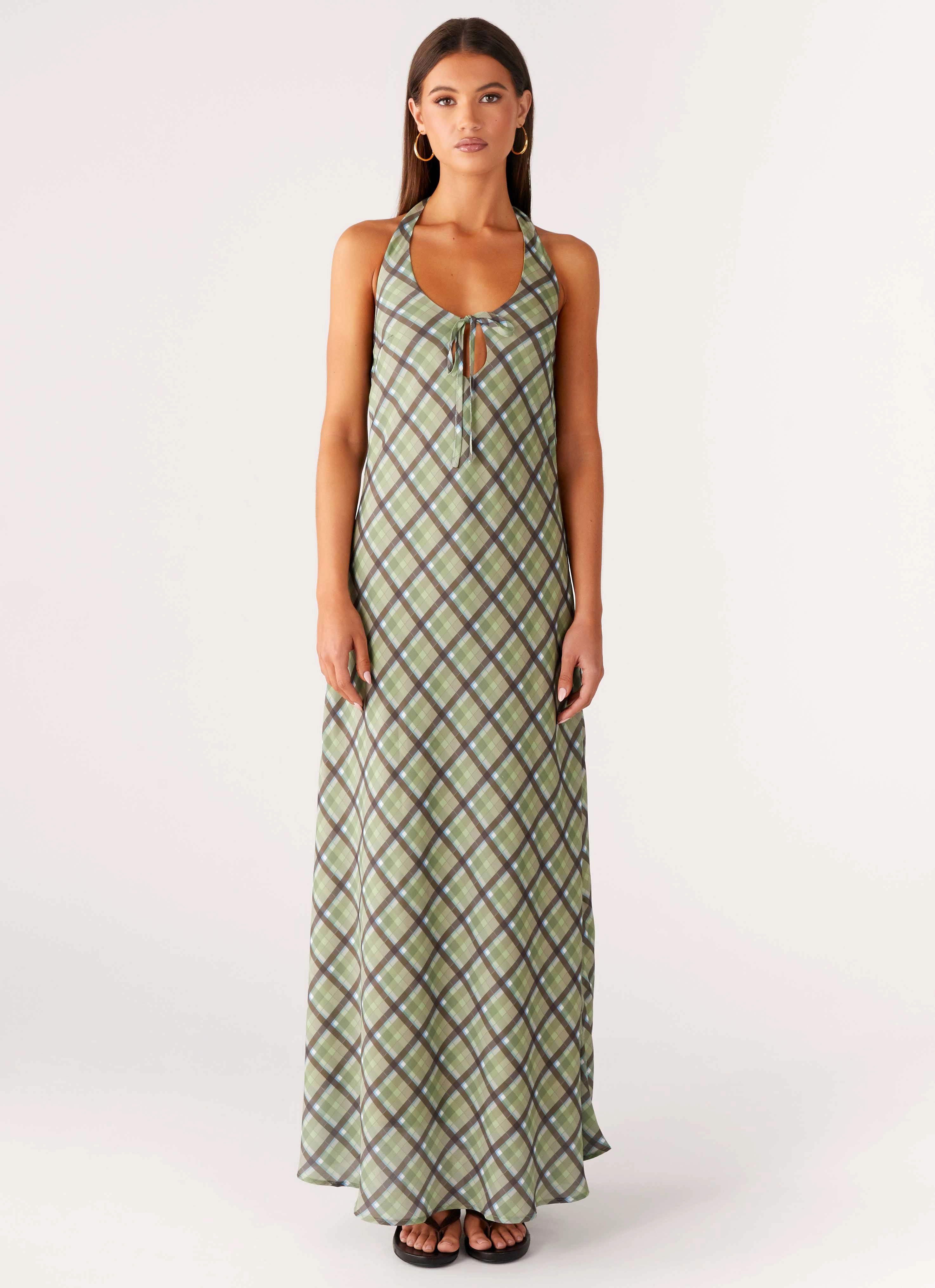 Breathable wear Coralie Maxi Dress - Cedar Check