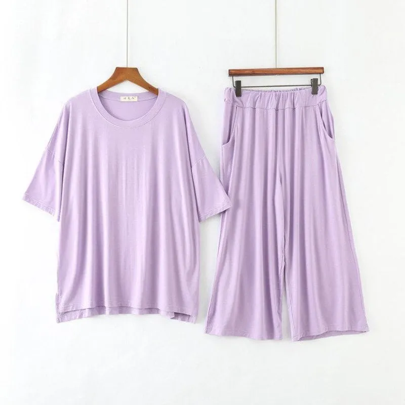Cotton Pajamas Suit Short-Sleeve Shorts