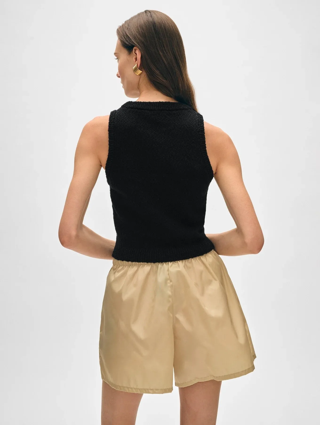 Cotton Slub Rib Trim Tank Top