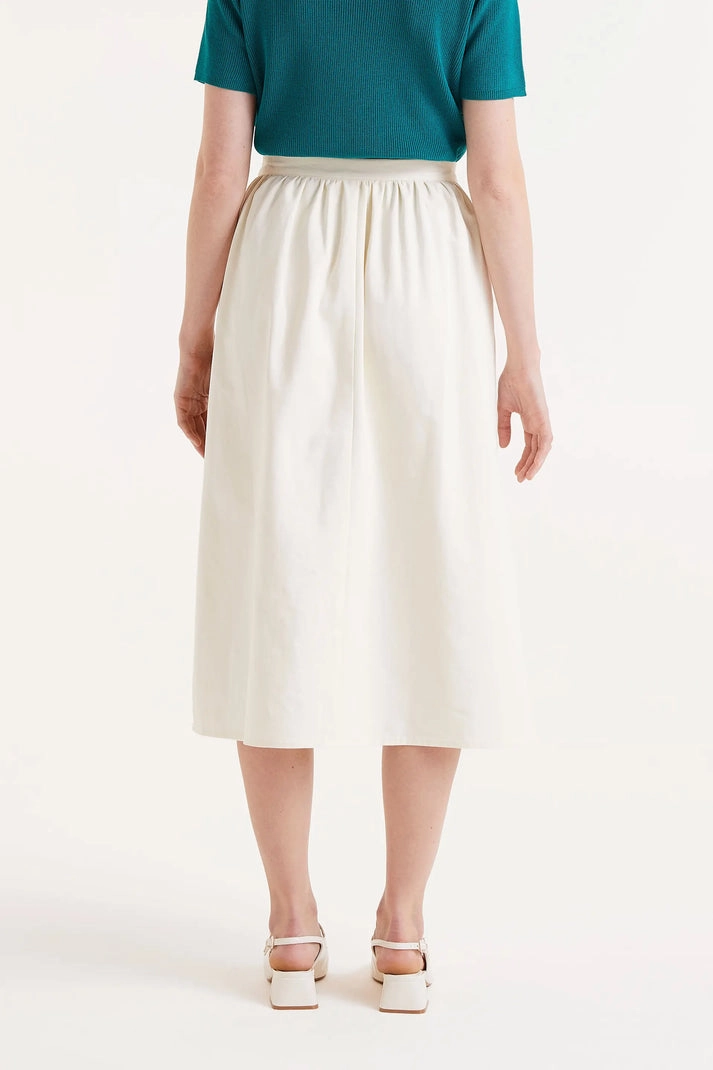 Comfy Look Low Rise Cotton Midi Skirt in Jungle Print