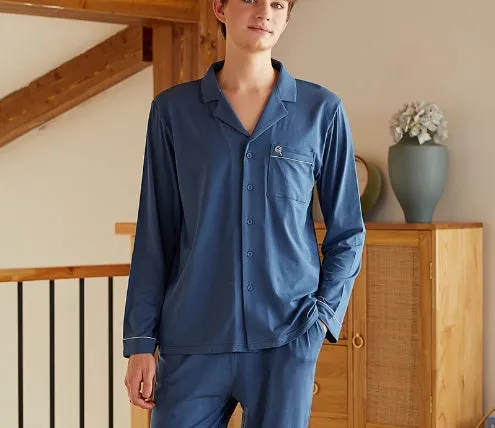 Couple Long Sleeve Modal Cotton Pajamas