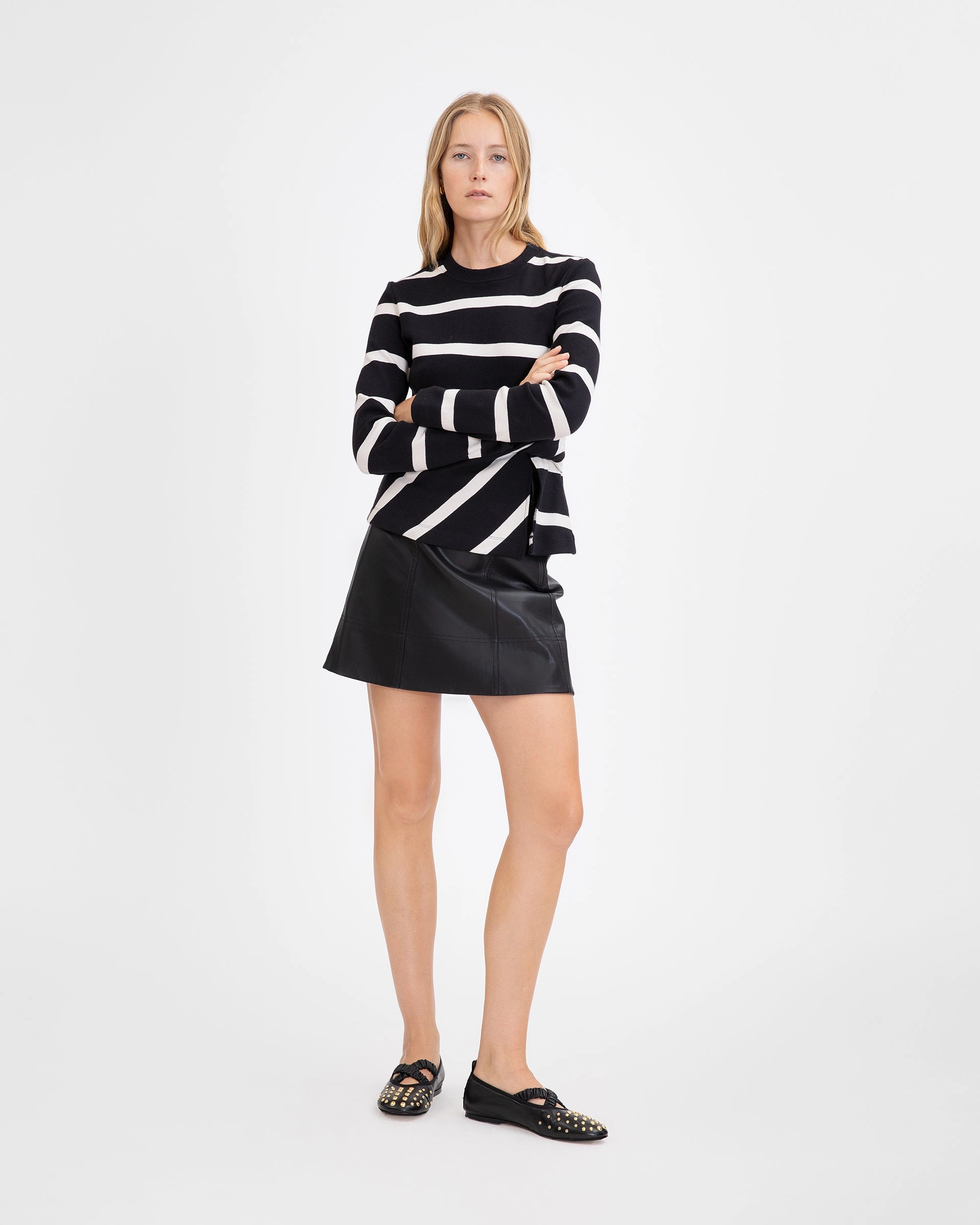 Low Profile Design Laser Cut Edges Courtney Skirt