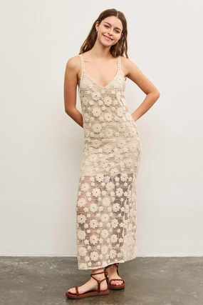 LAUREN CROCHET MAXI DRESS Subtle Touch
