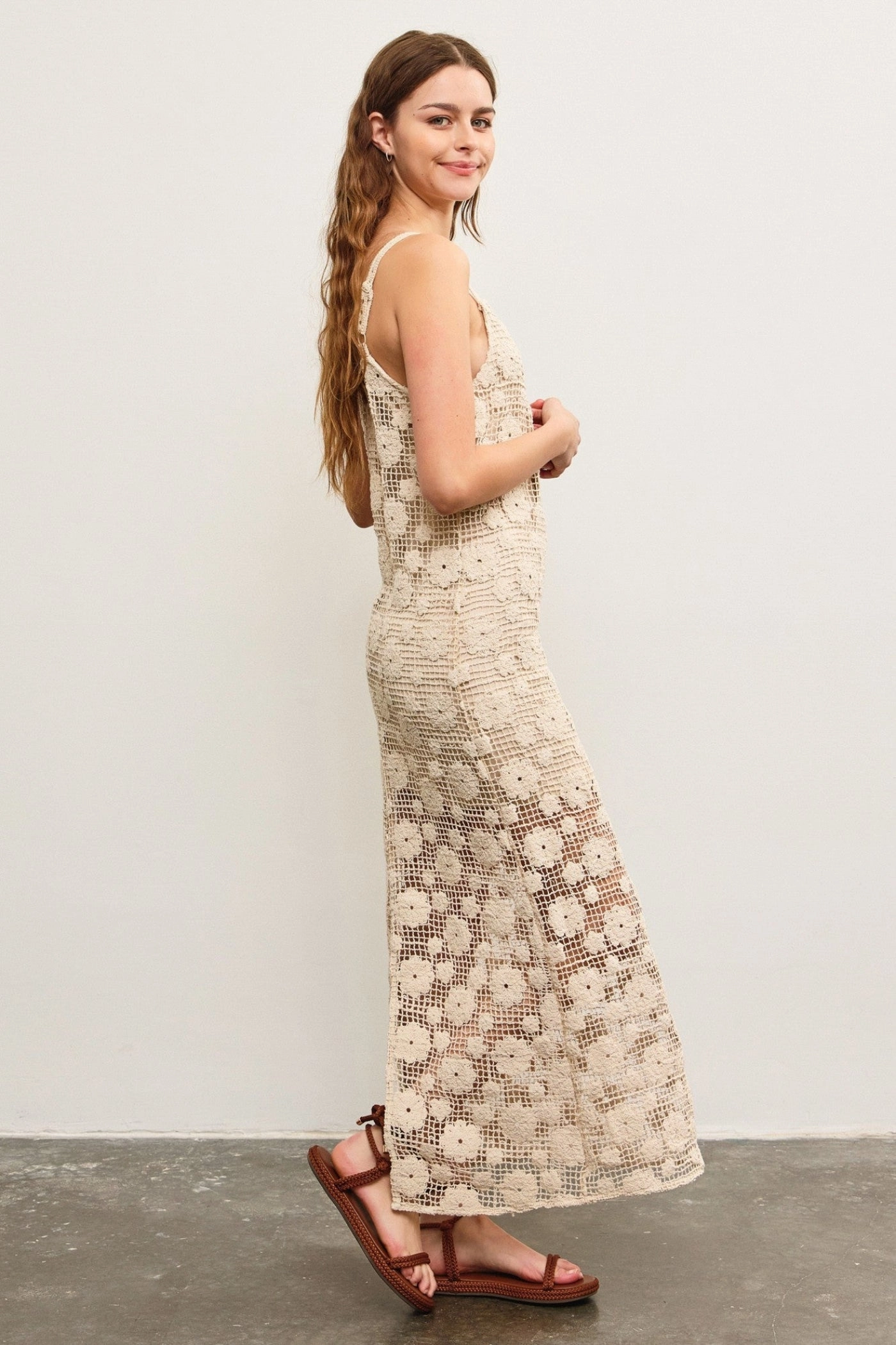 Subtle Lines LAUREN CROCHET MAXI DRESS