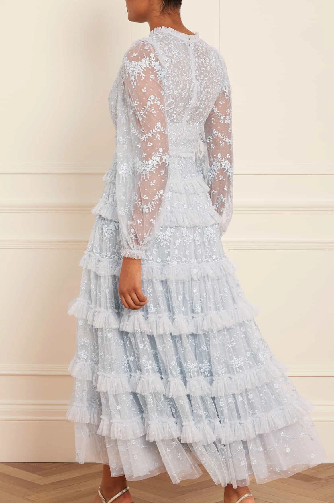 Blossom Lace Ankle Gown Layered Form Dressy Glow