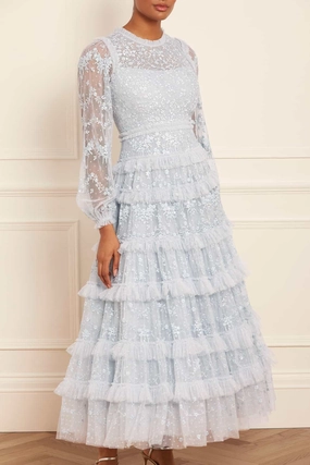 Happy Glow Blossom Lace Ankle Gown