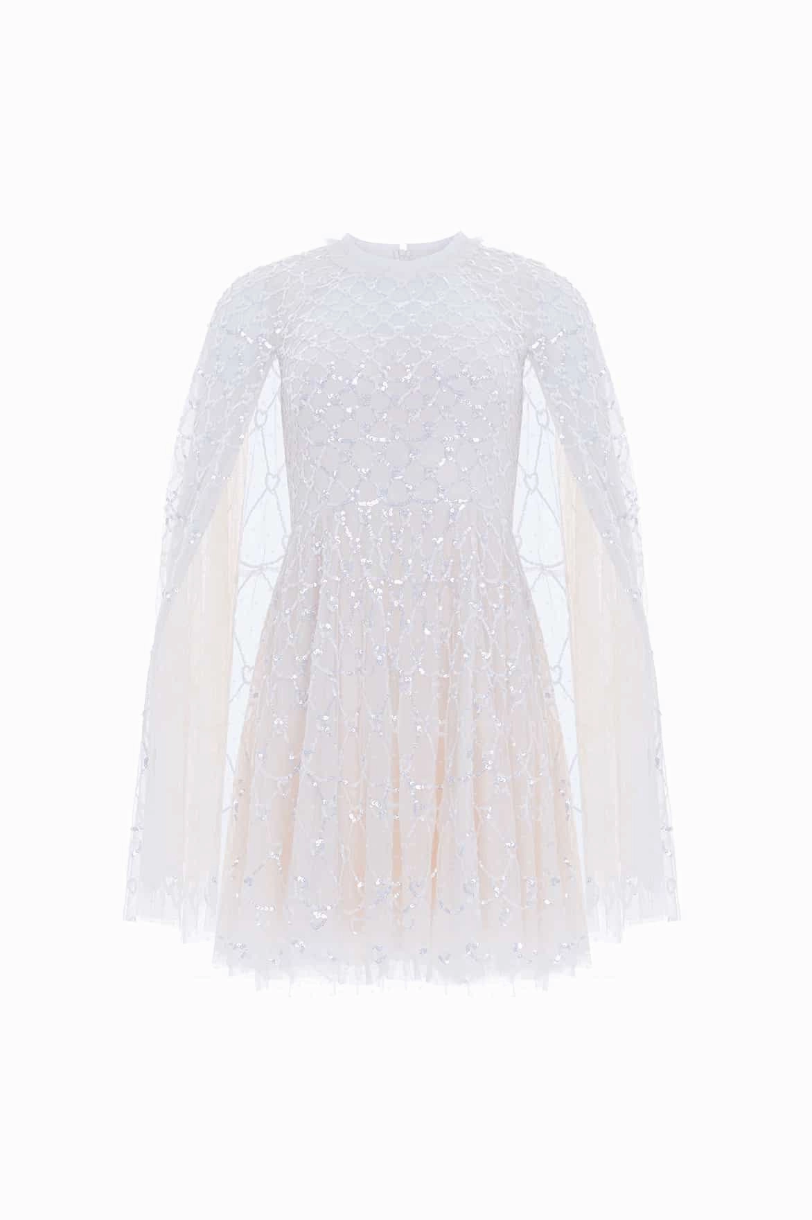 Heart Lattice Micro Mini Dress Playful Cut Fit Waist
